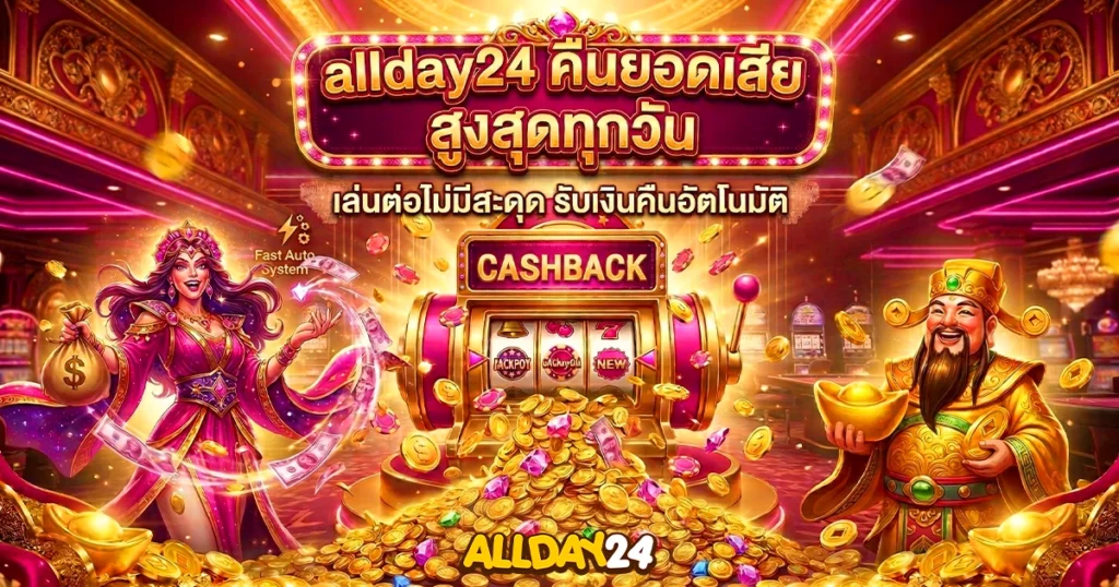 allday24 คืนยอดเสีย เล่นได้ทุกเกมทุกค่าย